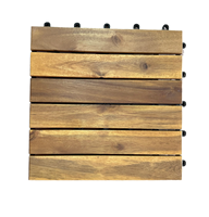 Vente en gros de carreaux de terrasse modernes en bois d'acacia 300x300x19mm antidérapants et étanches pour la décoration de patio, le jardin et le balcon.