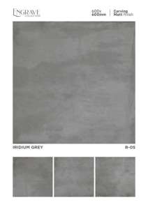 Carreaux de porcelaine à texture sculptée 24x24, conçus pour offrir une profondeur tactile, un ton de surface discret et une longue durée de vie pour les sols intérieurs. - Product Image 2