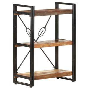 Bibliothèque en bois massif recyclé avec finition multicolore et structure en acier thermolaqué - Product Image 6