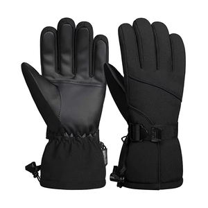 Sturdy Grip Wears Custom Made Heated <b>Ski</b> <b>Gloves</b> Waterproof Zipper Cuff Leather Pu Leather Guaranteed For Mens - Product Image 1
