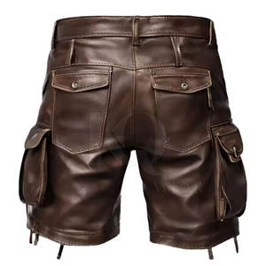 Shorts en cuir pour hommes avec une finition soignée, une doublure confortable et un système de fermeture sécurisé - Product Image 5
