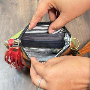 2025 Trending Product Newly Design Large Animal Print Recycled Leather Clutch Wristlet <b>Bag</b> with Strap <b>Women</b> College Party Gifts - Product Image 6