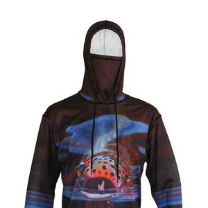 Sudadera de Pesca con Capucha y Protección UV de Alta Calidad, Personalizada con Logotipo, Estampado Completo, Manga Larga, Poliéster, con Máscara Facial - Product Image 3