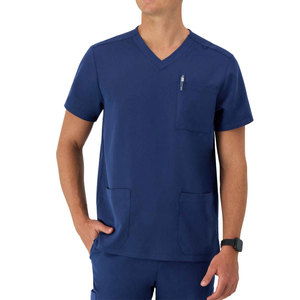 High Quality Men <b>Scrub</b> <b>Top</b> Medical Uniform Shirt for Doctors Nurses Healthcare Staff with Private Label Manufacturing - Product Image 1