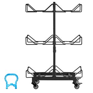 Support à 3 niveaux pour 6 bouteilles d'eau, robuste, pour bouteilles de 3 à 5 gallons, avec roulettes - Product Image 1