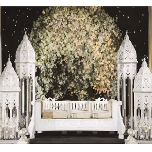 White Moroccan Lamps for Wedding for Stage Decor English Wedding FRP White Moroccan Lamps Indian Wedding Stage Decoration USA - Product Image 1