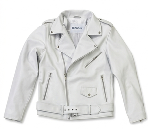 Cow <b>Biker</b> <b>Jacket</b> / Motorcycle <b>Jacket</b> Moto <b>Jacket</b> Perfecto <b>Jacket</b> Asymmetrical Leather <b>Jacket</b> diagonal zipper. - Product Image 4