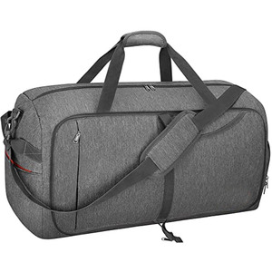 Sac de sport violet avec sangle réglable et fermeture éclair pour la salle de sport, unisexe, grande capacité, style décontracté, couleur unie, polyester - Product Image 4