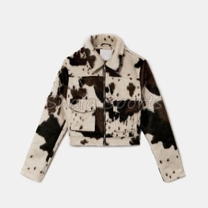 Chaquetas de Cuero Vacuno para Mujer, Fabricante Personalizado, Venta al Por Mayor, Chaqueta de Moda Femenina, Nuevo Estilo, Chaquetas de Cuero Vacuno Originales - Product Image 5