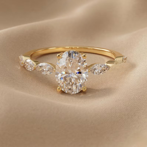 Nuevo Anillo de Diamantes de Diseño Moderno con Corte Ovalado de 1.00ct a 3.00ct, Cultivado en Laboratorio, para Bodas, para Venta de Exportación desde India - Product Image 1
