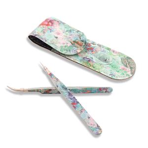 Emballage personnalisé de poche de couleur et de conception le plus vendu pour pince à épiler d'extension de cils avec acier inoxydable - Product Image 2