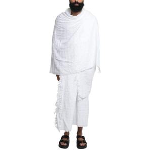 Ensemble Ihram pour hommes en coton doux, respirant, léger, extensible dans quatre directions, séchage rapide, élégant, vintage, été, sans manches, pour Hajj et Omra, OEM - Product Image 2