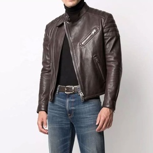 Fully Customized Custom Logo Men Motorbike Leather Jacket High Quality Quick Dry Genuine Leather Motorbike Jacket - Product Image 2
