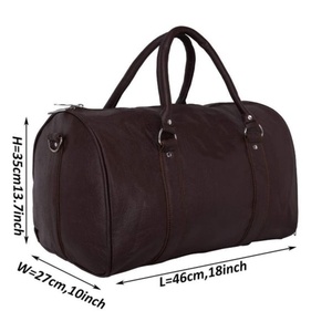 Bolsa de Viaje de Cuero Tipo Duffel con Compartimento Separado para Zapatos, Correa Ajustable y Desmontable, Asas Dobles y Gran Capacidad de Almacenamiento - Product Image 2