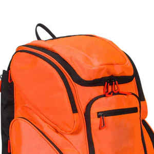 Customized Orange Unisex Fitness <b>Backpack</b> Nylon 40-<b>55L</b> Capacity Zipper Closure Adjustable Strap Casual Style Large Capacity - Product Image 5