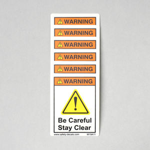 Etiqueta de Advertencia de Seguridad Industrial M19, Precaución, Manténgase Alejado, Áreas Peligrosas, Equipo de Seguridad Laboral, Marca AGS - Product Image 1