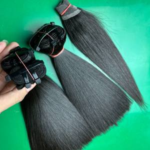 Nouvelle Texture 100% cheveux humains pleine cuticule alignée cheveux bruts os noir droit génie trame Machine faisceaux de Qhair - Product Image 3