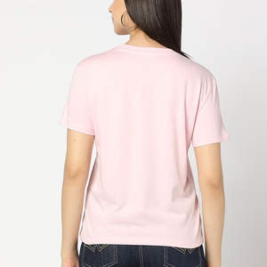 T-shirts pour femmes en coton biologique, tissu doux et écologique, col rond, manches courtes, haute qualité - Product Image 3