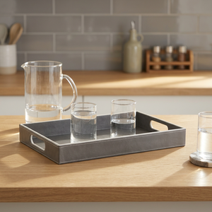 Plateau rectangulaire en bois au design moderne Décoration intérieure élégante Idée de cadeau de Noël Artisan Fabriqué à des prix compétitifs - Product Image 6