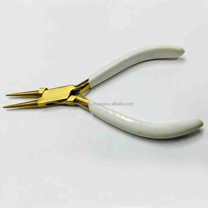Alicates de punta redonda dorados y blancos de alta calidad para hacer joyas, herramienta para dar forma a alambres, opciones personalizadas - Product Image 3