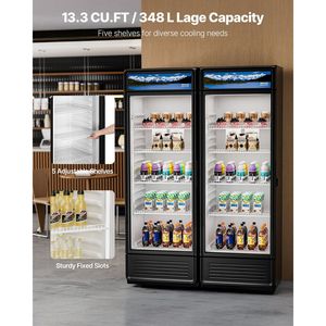 Frigorifero Commerciale per Bevande con Porta in Vetro da 13,3 Piedi Cubi, Espositore Refrigerato per Vini e Bevande - Product Image 2