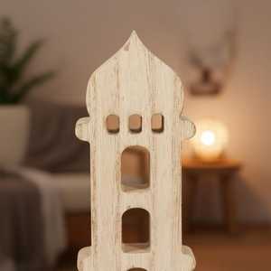 Décoration de table en bois en forme de tour de mosquée, design minimaliste, faite à la main, pour la maison, salon, usage intérieur - Product Image 3