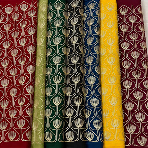 Luxury Coding <b>Embroidery</b> <b>Fabric</b> Heavy Embroidered Georgette Designer Dress <b>Fabric</b> African Wedding Party Wear Garment Material - Product Image 2