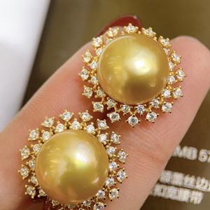 Exquisite 925 Silver Full-Length <b>Pearl</b> <b>Earrings</b> New 11-12mm Slightly Flawed Australian White Natural <b>Pearls</b> Comparable High-End - Product Image 1