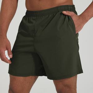 Shorts de course pour hommes de qualité supérieure fabriqués sur mesure, 100 % polyester, décontractés, mode estivale, couleur unie, taille mi-haute élastique, poches zippées - Product Image 1