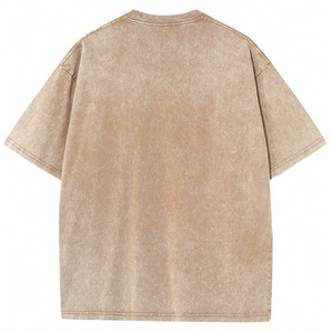 Camiseta de Moda para Hombre y Mujer, Larga, Holgada, Lavada al Ácido, 100% Algodón, Personalizable, para Impresión de Logotipo - Product Image 2