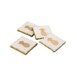 Ensemble de sous-verres élégants et écologiques en marbre, durables, lavables, en pierre naturelle gravée en forme de plante, pour offrir en cadeau - Product Image 6