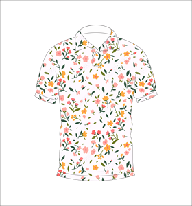 Camisa Polo con Estampado Floral para Hombre, Talla Pequeña, Manga Corta, Cuello Casual, Botones, Transpirable y Ligera - Product Image 1