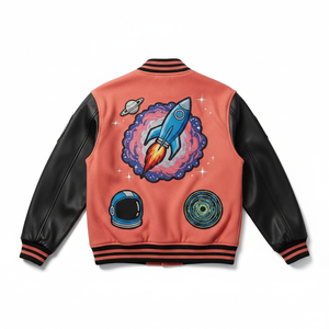 Veste universitaire de baseball personnalisée pour hommes, de haute qualité, en gros, avec broderie chenille et manches en cuir, logo frontal, idéale pour l'hiver - Product Image 5