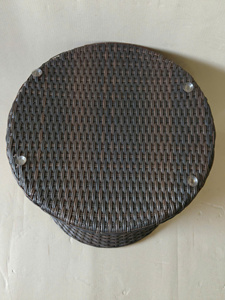 Modern Eco-Friendly Wicker <b>Outdoor</b> Garden Set with 2 Chairs <b>Side</b> <b>Table</b> Weather Resistant Apartment Hotel School Use Steel Frame - Product Image 5