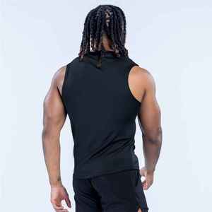 Men's O-Neck <b>Black</b> <b>Tank</b> <b>Top</b> 100% Polyester Breathable Casual <b>Knitted</b> Solid Color Sleeveless Workout Wear - Product Image 4