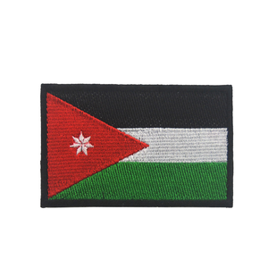 Patch brodé éco-responsable du drapeau national jordanien, thermocollant, pour chapeaux tactiques, sacs et vêtements – Vente en gros - Product Image 5