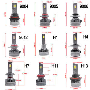 X8 H1 H4 H7 phare LED 200W 3 tubes <span class=keywords><strong>de</strong></span> cuivre H11 9004 9005 9007 9012 H13 5202 12v 24v blanc jaune voiture LED phares antibrouillard <span class=keywords><strong>ampoule</strong></span> - Product Image 5