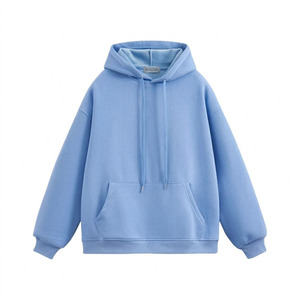 Sweat à capuche pour homme en molleton 100% coton uni, coupe slim, manches longues, respirant - Product Image 3