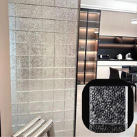 Batu Bata Kaca Padat Transparan Ultra untuk Kamar Mandi, Anti Lembab, Partisi Kaca Kristal Transparan 150x150x50mm