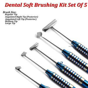 Kit de cepillado dental suave, juego de limpieza para el cuidado bucal, cepillo de dientes de cerdas suaves, mango ergonómico manual, reutilizable para la higiene dental - Product Image 3