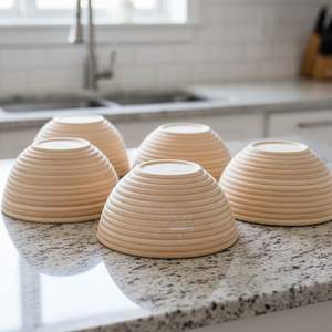 <b>Bread</b> Proofing <b>Basket</b> Rattan Natural Banneton for Sourdough Dough Rising Round Fermentation <b>Basket</b> Handmade Baking Tool - Product Image 3