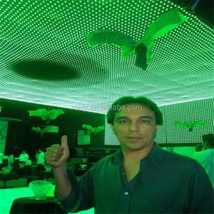 Nouvelle technologie pour rideau vidéo RGB 3 en 1 pleine couleur P5CM Vision Cloth Curtain, support DMX, éclairage vidéo mural pour scène, tissu LED pour DJ - Product Image 2