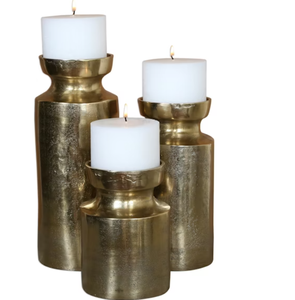 Bougeoir d'église baroque en métal plaqué or support en aluminium pour la maison et le mariage élégant décor de pièce maîtresse de Noël - Product Image 5