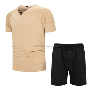 Ensemble d'été pour hommes Short de survêtement Survêtement 100% coton T-shirt avec short Twin Sets Top Quality - Product Image 4