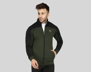 green <b>White</b> Color Block Men's Windbreaker Jacket <b>Zip</b> <b>Up</b> Lightweight Outerwear for Streetwear - Product Image 1