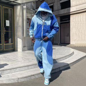 Conjunto Deportivo Personalizado con Capucha, Bordado e Impreso, de Poliéster/Algodón, Chaqueta con Cordón, Pantalones Deportivos con Franjas Laterales, para Gimnasio y Correr, Invierno - Product Image 6