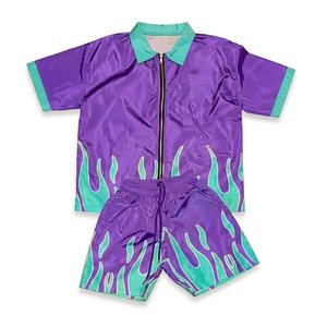 High Selling Custom Logo Men's Nylon Track Suit Windbreaker <b>Sets</b> Breathable Waterproof Jacket Shorts Athletic Streetwear Fashion - Product Image 1