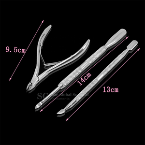 SAAR GLOBAL SURGICAL Pousse-cuticules en acier inoxydable, outil de manucure double extrémité, réutilisable, durable, conception à double tête - Product Image 6