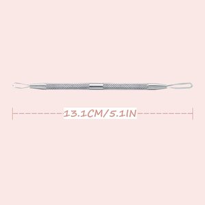 Stainless Steel Double Loop <b>Blackhead</b> <b>Extractor</b> Acne Needle Comedone Remover Facial Pore Cleaning Beauty Care Tool - Product Image 2