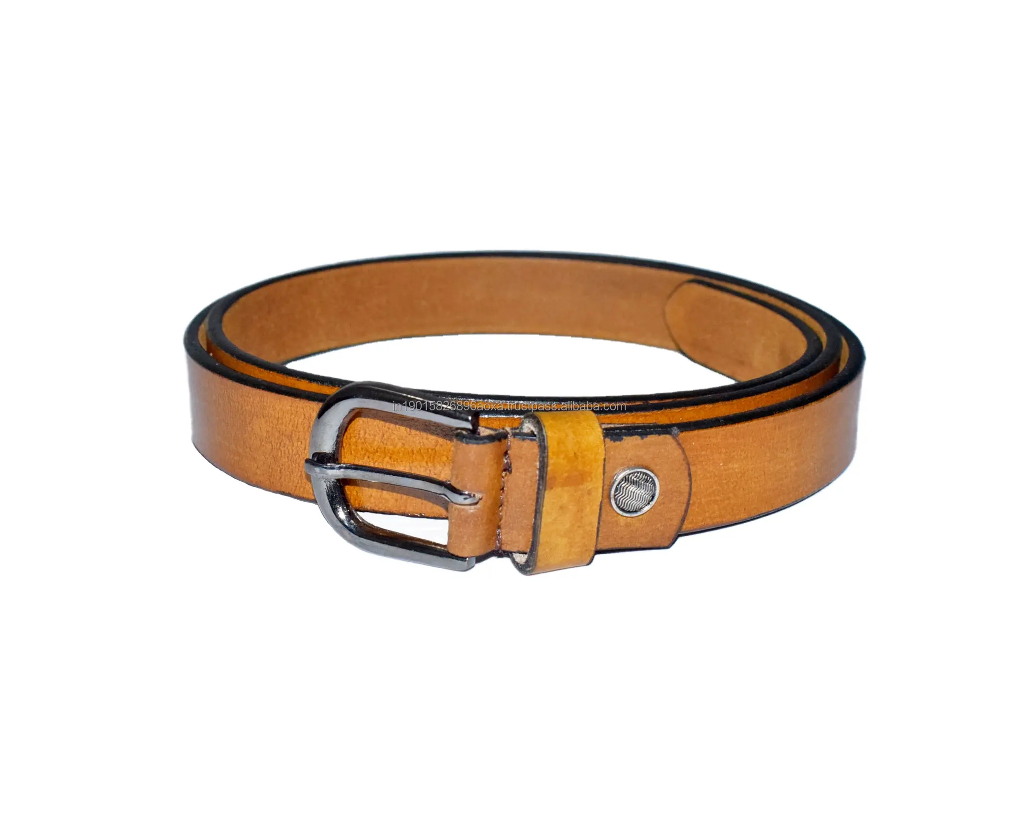 2022 Special Design For woman 100% Pure Leather Belt Wholesale Fashion Business Retail Genuine Leather Yellow Belt